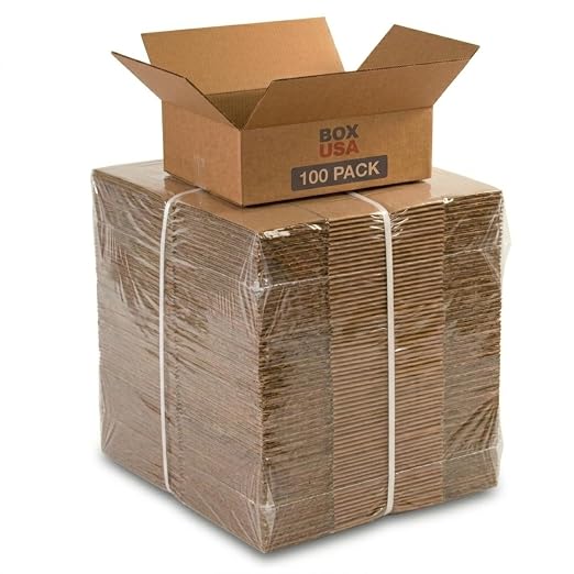 BOX USA Small Shipping Boxes 9"L x 6"W x 3"H (100-Pack) - Small Corrugated Cardboard Packaging Boxes for Shipping, Packing, Moving, and Storage at Home, Office, or Business