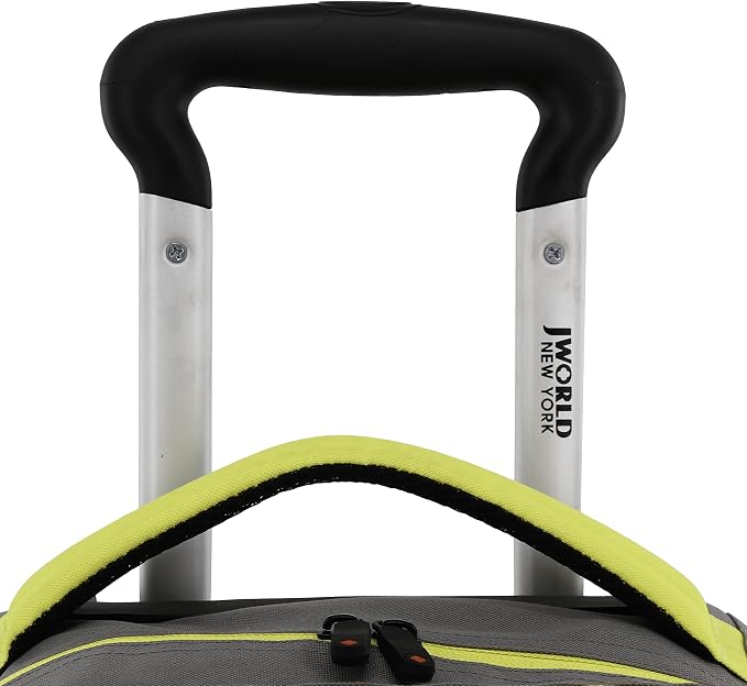 J World Lunar Rolling Backpack. Laptop Bag With Wheels. Wheeled Carry-On Travel Luggage, Grey, 19.5 x 13 x 8 Inches
