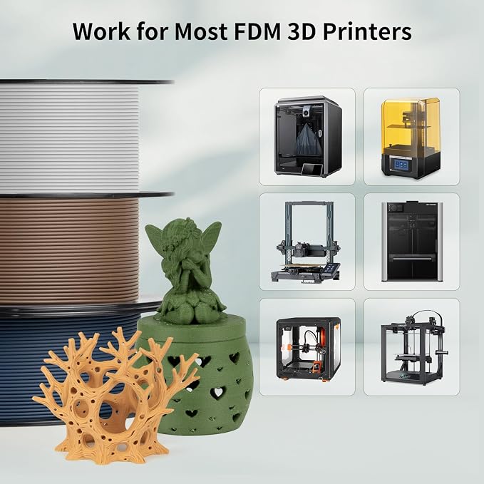 IEMAI Matte PETG Filament 1.75mm Beige 1kg, Smooth Matte Finish 3D Printer Filament with Minimal Layer Lines & Low Warping, +/-0.02mm Dimensional Accuracy