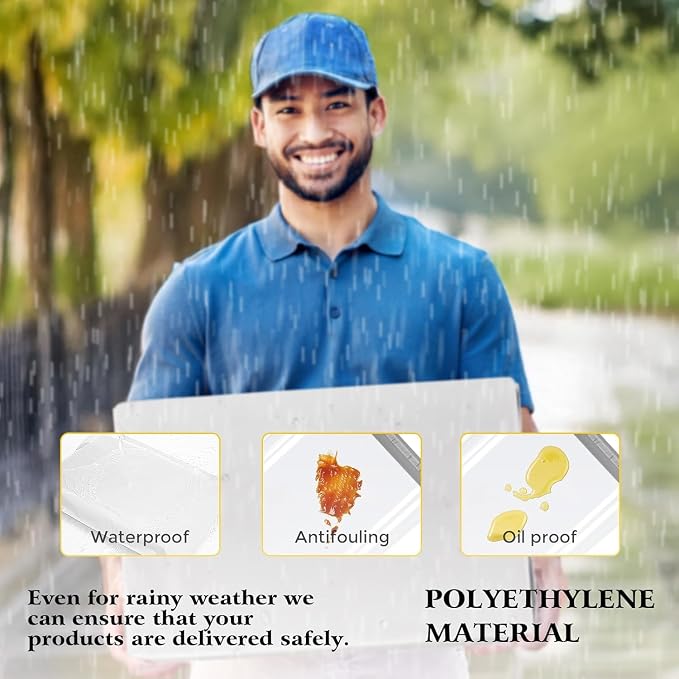 Metronic Poly Mailers 17.7x22 500Pack, Large Shipping Bags for Clothes Bulk,Strong Self Adhesive Shipping Envelopes for Small Business,Waterproof Mailing Envelopes Bulk for Packaging White