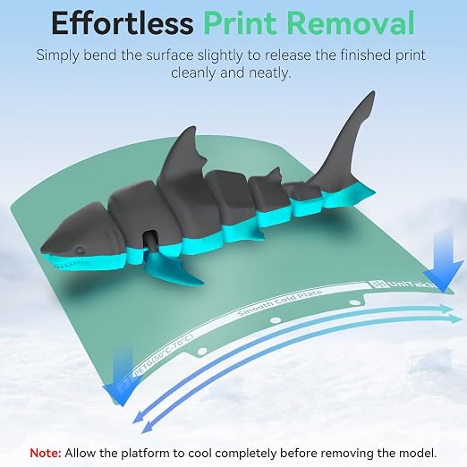 Energy-Saving AD5X/AD5M/AD5M Pro Cold Build Plate 235 * 235mm Double Sided Glossy+Matte Low-Temperature Strong-Adhesion Platform Compatible with Flashforge AD5X/Adventurer 5M/5M Pro 3D Printer-1PCS