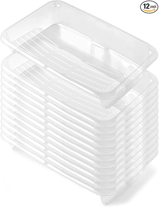 VOOMEY 12-Pack Paint Tray Liners 18 Inch, Disposable Paint Roller Tray Liners for 18” Paint Trays, Deep-Well Paint Pan Liners, Easy Clean & Quick Color Change(Compatible with 18 Inch Paint Trays Only)