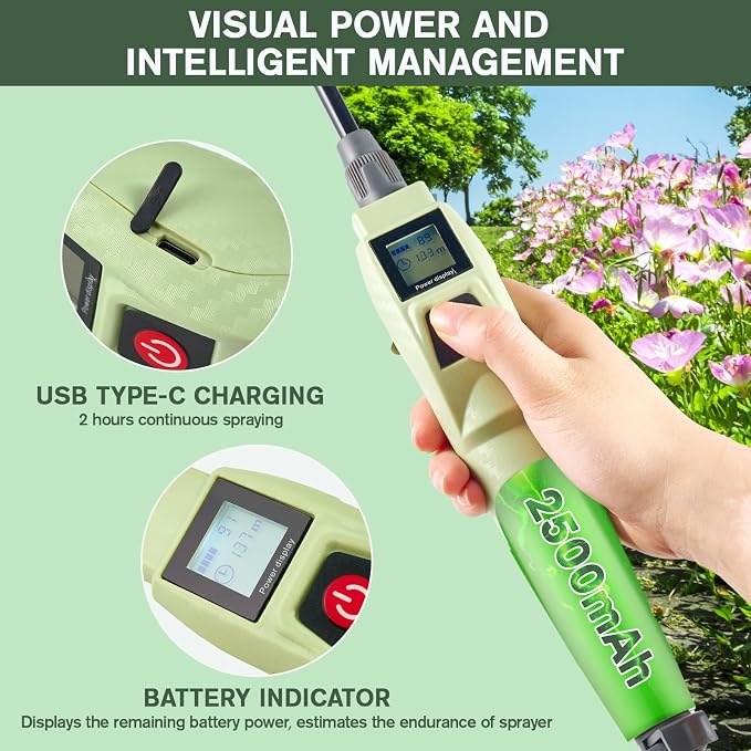 1GL Electric Battery Backpack Sprayer for Garden, Outdoor Weeding, Spraying, Cleaning