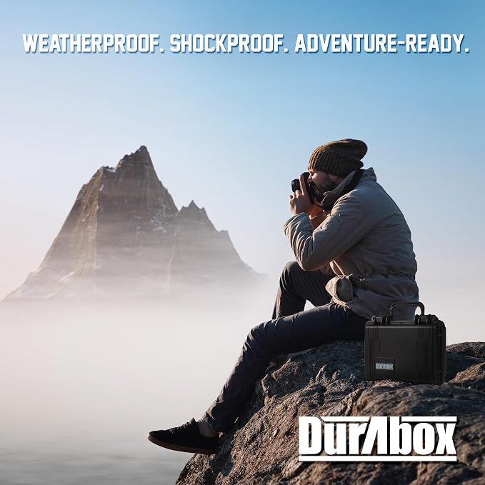 Durabox All Weather Hard Case 10 x 9 x 5” - TSA Approved Hard Shell Travel Case with Customizable Foam for Cameras, Lenses, Electronics and Other Gear