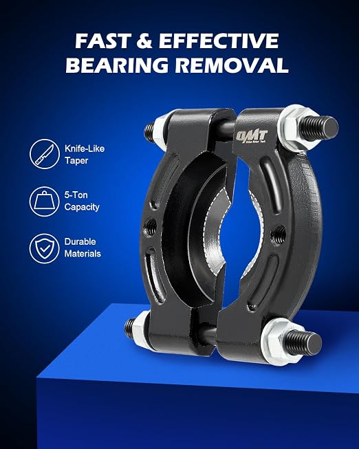 Bearing Puller Set, 5 Ton Capacity Bearing Separator, Pinion Wheel Bearing Removal Kit with 2" and 3" Jaws, Wheel Hub Axle Puller Set, Heavy Duty Bearing Splitter Tool Kit with Blue Case