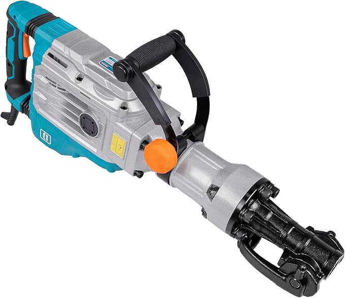 Berserker 1700W 40-Pound Demolition Jack Hammer 127FD with 1-1/8" Hex,14Amp | Heavy duty Corded Electric Concrete/Pavement Breaker with Vibration Control, Trigger Lock, Wheeled Carrying Case & 2 Chisels