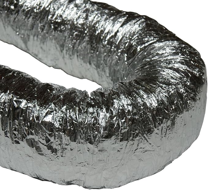 Rubber-Cal "HVAC Insulated-Flex" Ducting Ventilation Duct Hose, 6-Inch by 25-Feet