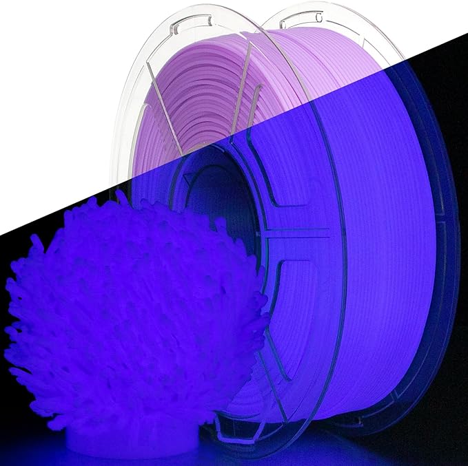IEMAI Purple Glow in The Dark PETG Filament 1.75mm 1KG, Luminous 3D Printer Filament High-Brightness & Long-Lasting Glowing, Neat Wound & Easy Printing, Accuracy +/-0.02mm