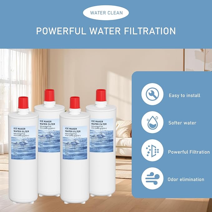 HF20-S HF20-MS HF25-S Water Filter Replacement Compatible with 3M High Flow Series Cartridge HF20-S, 5615103/HF20-MS, 5615109/HF25-S,5615203, Water Filtration System 4-Packs