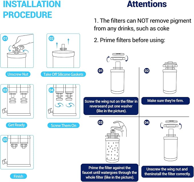 Alexapure 2387 Pro Water Filter Replacement, 3-Stage Filtration Reduces Chlorine & Sediment, Up to 5000 Gallons Long Lasting, Fits Pure Well Water Filter System, Upgraded Version, Black (4 Pack)