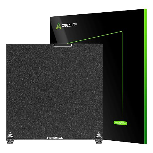 for Creality K2 Plus Build Plate, 370 x 370mm 3D Printer Platform with Textured PEI Surface Removable Spring Steel Magnetic Base for Creality K2 Plus 3D Printers (Frosted)