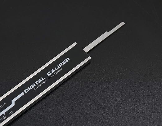 Accusize Industrial Tools Digital Caliper, 12 in/300 mm, 1110-1838 | 300 mm/12 in Range, 0.01 mm/0.0005 in Resolution, ±0.03 mm Accuracy, Metric/Inch, Yellow LCD
