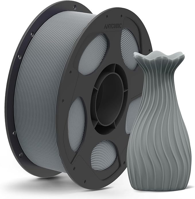 ANYCUBIC Matte PLA Filament 1.75mm, 3D Printing PLA Filament 1.75mm Dimensional Accuracy +/- 0.02mm, 1KG Spool (2.2 lbs), Matte Grey