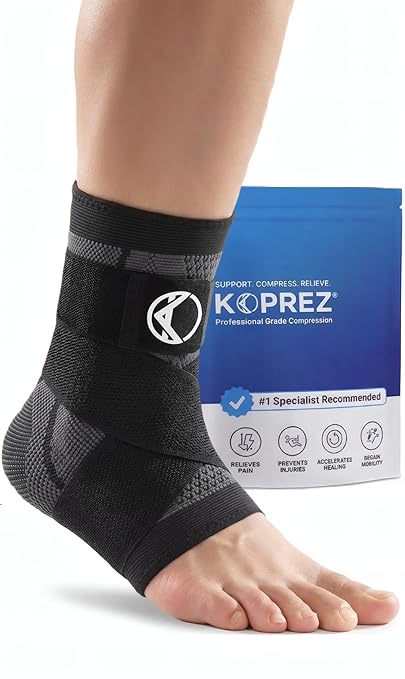 Koprez Plantar Fasciitis Sleeve - Plantar Fasciitis Relief, Plantar Fasciitis Socks, Ankle Compression Sleeve, Ankle Support for Women, Plantar Fasciitis Brace, Ankle Sleeve, Ankle Support Men