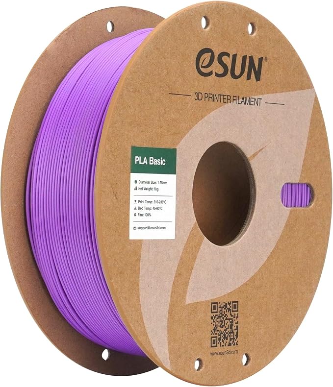 eSUN PLA Basic Filament 1.75mm, 1KG Spool (2.2 LBS) High Speed 3D Printer PLA Filament, Designed for Fast Printing, Grape Purple