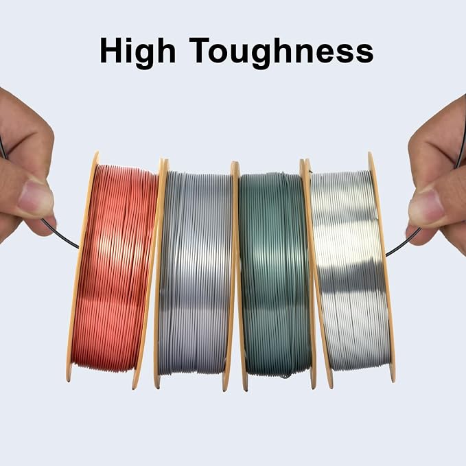 ERYONE Silk PLA Filament for 3D Printer 1.75mm +/- 0.03mm, Shiny Filament 1kg (2.1lbs)/Spool, Silk Silver