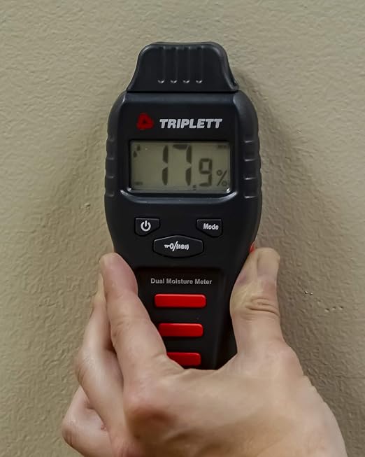 Triplett Pin/Pinless Non-Invasive Moisture Meter for Wood and Building Materials with Audible Indicator (MS150)