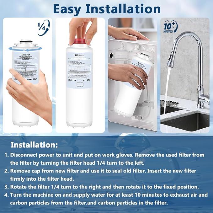 55898C Water Filter, Replacement for Halsey Taylor 55898C Filter Compatible with HWF172 Filter Replacement Filling Stations(3Pack）