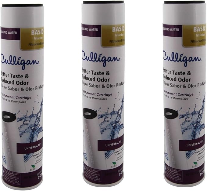 Culligan D-20A Basic Drinking Water Filtation Replacement Cartridge, 1,000 Gallons, 3 Pack