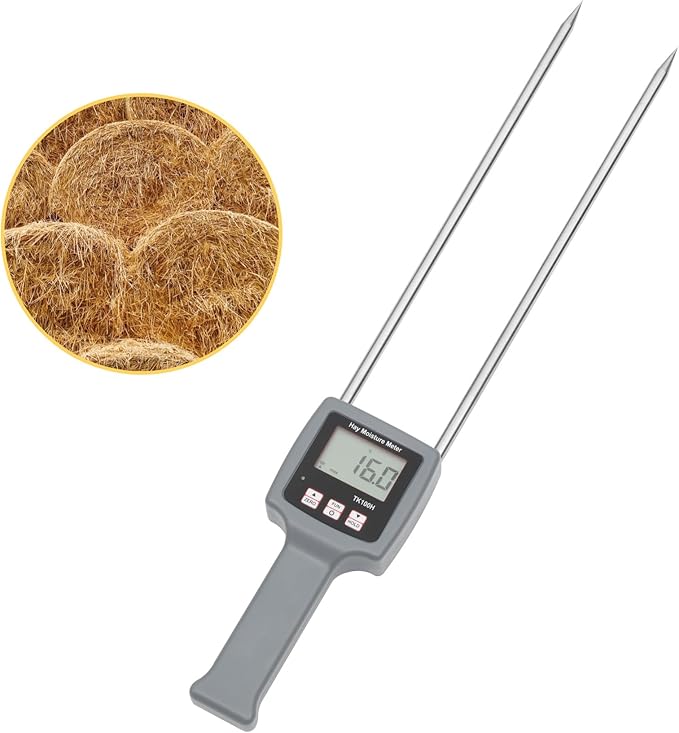 TK100H Portable Hay Moisture Tester Probe, Precise Hay Moisture Meter, Hay Bale Moisture Tester, Hay Moisture Probe for Ensuring Optimal Hay Quality, Preventing Spoilage