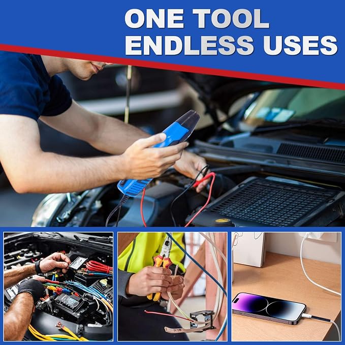 350W Mini Heat Gun for Heat Shrink Tubing, 460PCS 10-26 AWG Solder Seal Wire Connectors & Waterproof Shrink Tube Kit, Portable Hot Air Gun with 2-Temp Max 752°F (400°C) for Automotive, Wiring Repair