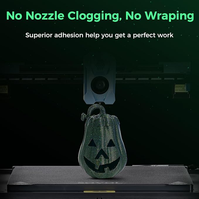 Sovol 3D Printer Luminous Filament, Glow in The Dark PLA 1kg (2.2 lbs) Spool 3D Printing Materials, Dimensional Accuracy +/- 0.03 mm, 1.75 mm, Shiny Green