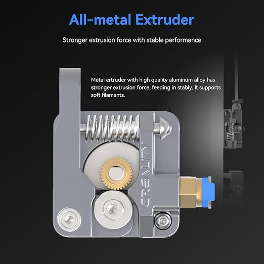 Creality 3D Printer Extruder Kit, Ajustable Extrusion Force, High Quality Metal Extruder Feeder Kit, for Ender-3/Ender-3 Pro/Ender-3S/Ender-3 V2/Ender-3 Max/CR-10/CR-10S (Grey)