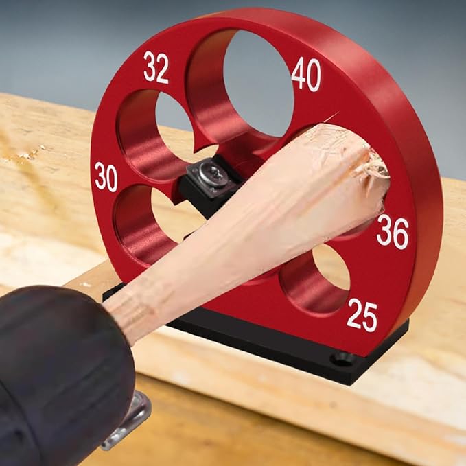 Dowel Maker Jig Kit Electric Drill Milling Dowel Round Rod Multifunction Aluminum Alloy Wood Bar Turning Tool for Engineers