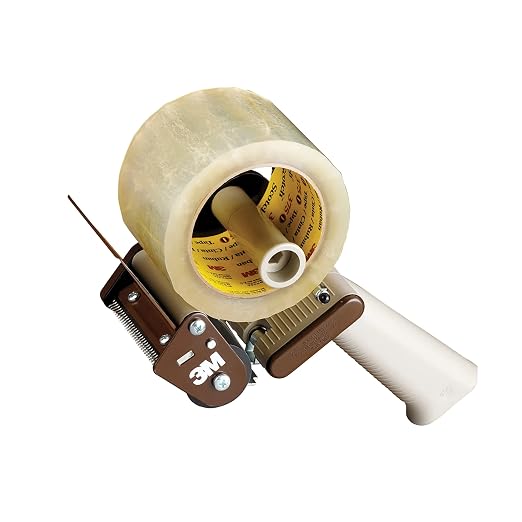 3M Scotch Low Noise Tape Dispenser H153 for Quiet or Recurrent Use, Pistol Grip Design, High-Impact Resistant, 3 in