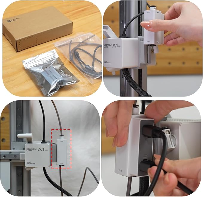 Original Bamboo AMS Hub for A1 A1 Mini,Connect Multiple AMS Units to Expand to 16 Filament Channels, Plug-and-Play AMS Expansion Hub Replace Filament Buffer for Multi-Color&Multi-Material 3D Printing