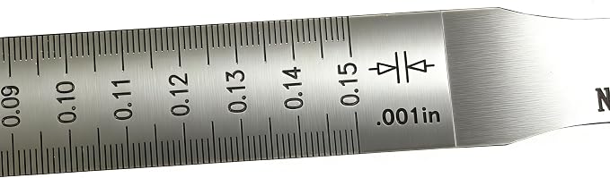 Taper Gap Gauge 0.01"-0.15" - Direct-Reading Inch Measurement Tool for Mold/Electrical Components with Laser Scales & Anti-Corrosion Coating,0.001" Graduation