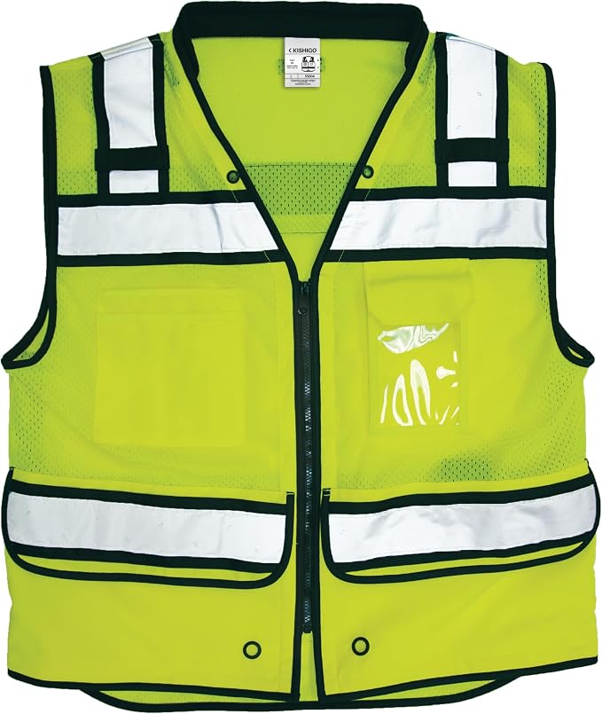 Kishigo Unisex High Visibility Reflective High Performance Surveyors Vest S5004