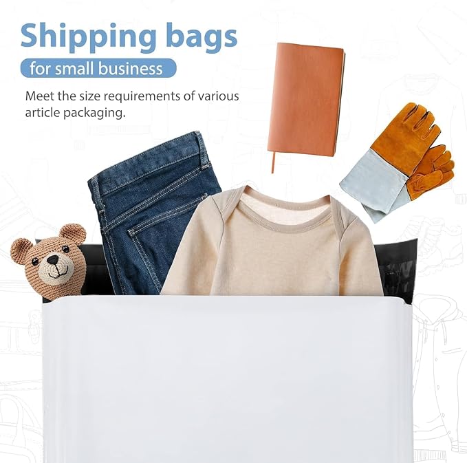 Metronic Poly Mailers 12x15.5 2000 Pack White, Medium Size Shipping Bags Bulk Mailing Envelopes for Small Business, Mailers Poly Bags for Shipping Self Seal Waterproof, Mailing Bag Packaging Bags
