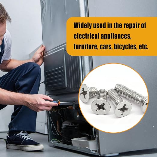weideer 750PCS Nuts and Bolts Assortment Kit,Stainless Steel Machine Screws, #6-32#8-32#10-24#1/4-20Phillips Flat Head Screws Assorted with Nuts, Bolts,Washers