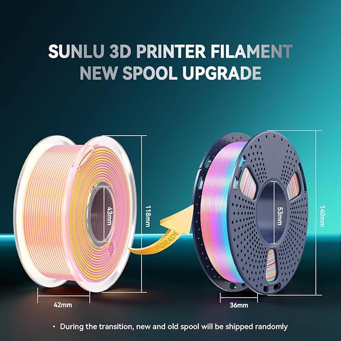 SUNLU Silk Filament Mini Pack, Dual & Triple Color 3D Filament Bundle, Individually Vacuum Packed, Dual Color*3, Triple Color*5, 2kg in Total