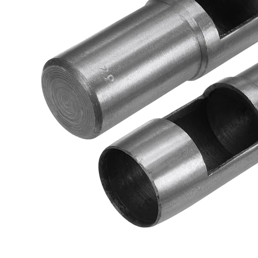 HARFINGTON Hollow Punch for Leather 32mm Round Hole Punch Tool for Belt Puncher Carbon Steel Single Punch for Watch Belts Cut Leather Craft Rubber Paper Fabric Plastic Soft Material