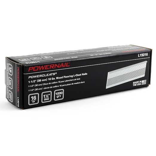 Powernail L150165 16 Gauge 1-1/2 Inch Length L-Cleat Nail for Hardwood Flooring (1 case of 5-1000ct boxes)