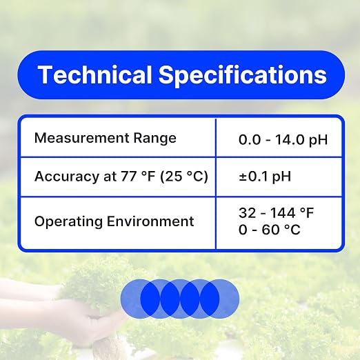 Bluelab PROBPH pH Probe for Water, Replacement Electrode for Meter, Monitor, and Controller with Easy Calibration, Tool for Hydroponic System and Indoor Plant Grow