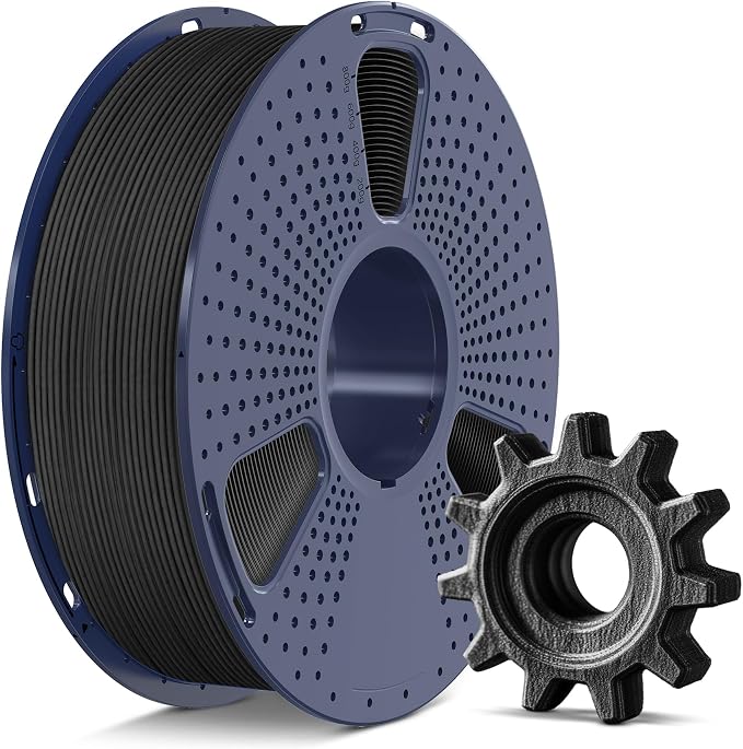 SUNLU Carbon Fiber Filament, PETG-CF 3D Printer Filament 1.75mm, Excellent Mechanical Properties, High Impact Strength, Heat-Resistant, Fit Most FDM Printers, PETG CF 1KG Spool. (Matte Black)