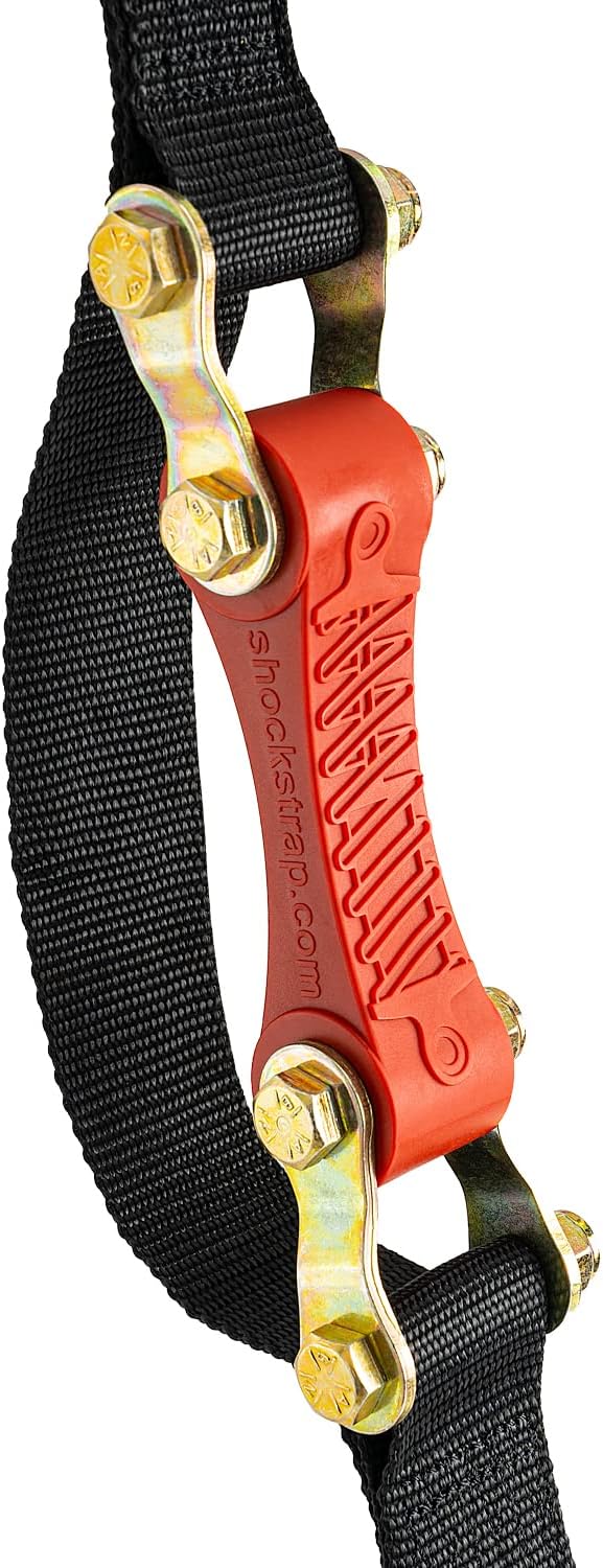 SHOCKSTRAP Ratchet Strap, 7’ x 1.5" Shock Absorbing Heavy Duty Tie downs for Cargo, 1,000 LB WLL / 3,000 LB Break Strength, 4-Pack