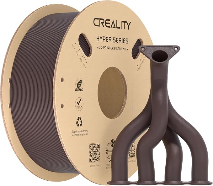 Creality Carbon Fiber PLA Filament 1.75mm 1KG, Hyper PLA-CF for High-Speed Printing 50–300mm/s, Dimensional Accuracy +/- 0.03mm Accuracy,Fits for Most FDM 3D Printers(Ochre)