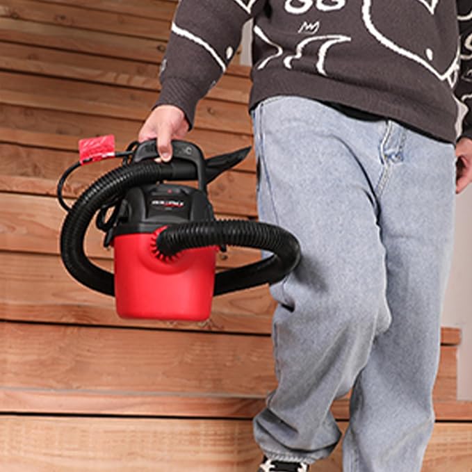 Shop-Vac 2021000 1 Gallon 1 Peak Wet/Dry Vac, Portable Compact Micro Vacuum with Collapsible Handle Wall Bracket & Multifunction Accessories Uses Type A Filter Bag & Type MM Foam Sleeve