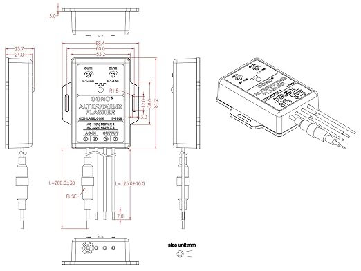 AC 100-240V 2A Dual Output Alternating Flasher Module