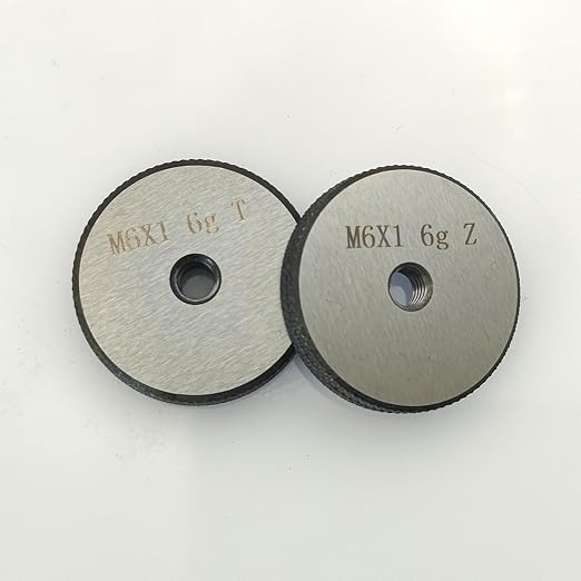 Tools Thread Ring Gauge M6-1.0 6g, for External Thread with NOT GO Side and GO Side，Two Piece
