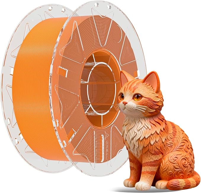Creality 3D Printer RFID Filament, Hyper PLA Filament 1.75mm Bundle for 3D Printing, Hyper PLA RFID Filament No-Tangling High Precision, 1KG(2.2 lbs) Spool (Orange)