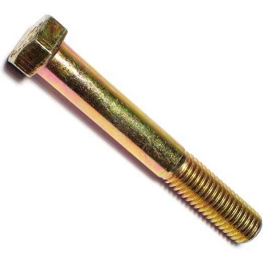 Hard-to-Find Fastener 014973254162 Grade 8 Coarse Hex Cap Screws, 9/16-12 x 4, Piece-5,yellow