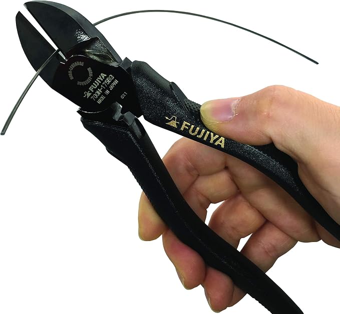 FUJIYA Tools, 700N-175BG, High Leverage Diagonal Cutting Nippers, Black & Gold color-, 7 Inch