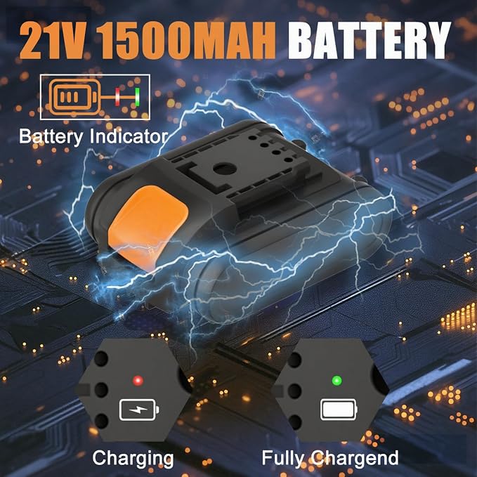 GardenJoy 20v Cordless Drill Set, Power Electric Kit 2 Batteries With Charger 30Nm 2-Speed 3/8" Keyless Chuck 24+1 Position Drill Driver screwdriver Bits with LED Electric Work Light for DIY