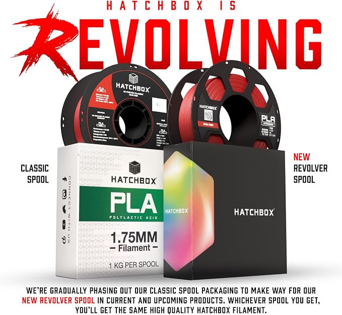 HATCHBOX 1.75mm Gray Wood PLA 3D Printer Filament, 1 KG Spool, Dimensional Accuracy +/- 0.03 mm, 3D Printing Wood Filament