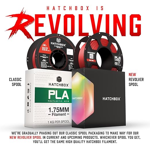 HATCHBOX PLA 3D Printer Filament, Dimensional Accuracy +/- 0.03 mm, 1 kg Spool, 1.75 mm, Glow in The Dark